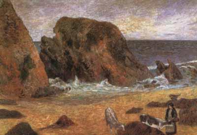 Paul Gauguin Seascape in brittany (mk07) oil painting picture
